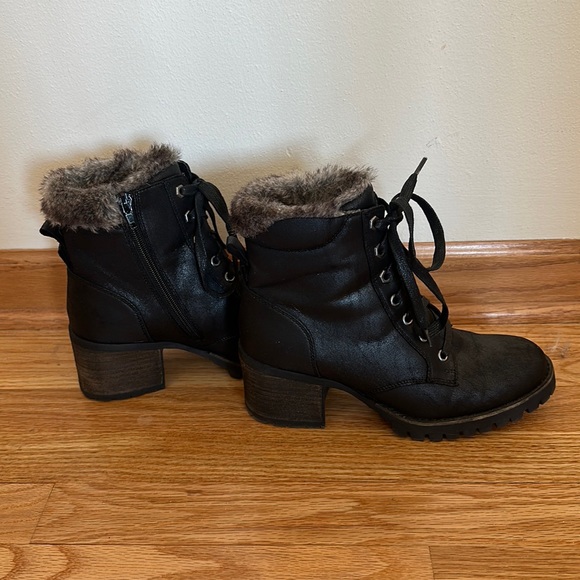 Steve Madden COMFORT WOMENS FAUX LEATHER BLOCK HEEL WINTER BOOTS - Picture 2 of 8